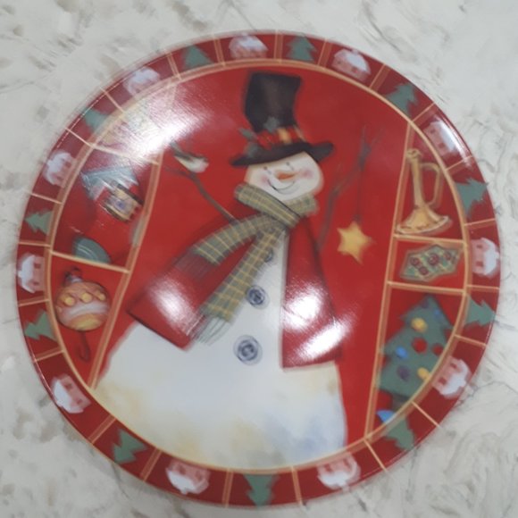 Serving Plate Larger size over 14 inches for holiday or winter use or other need - Picture 2 of 3